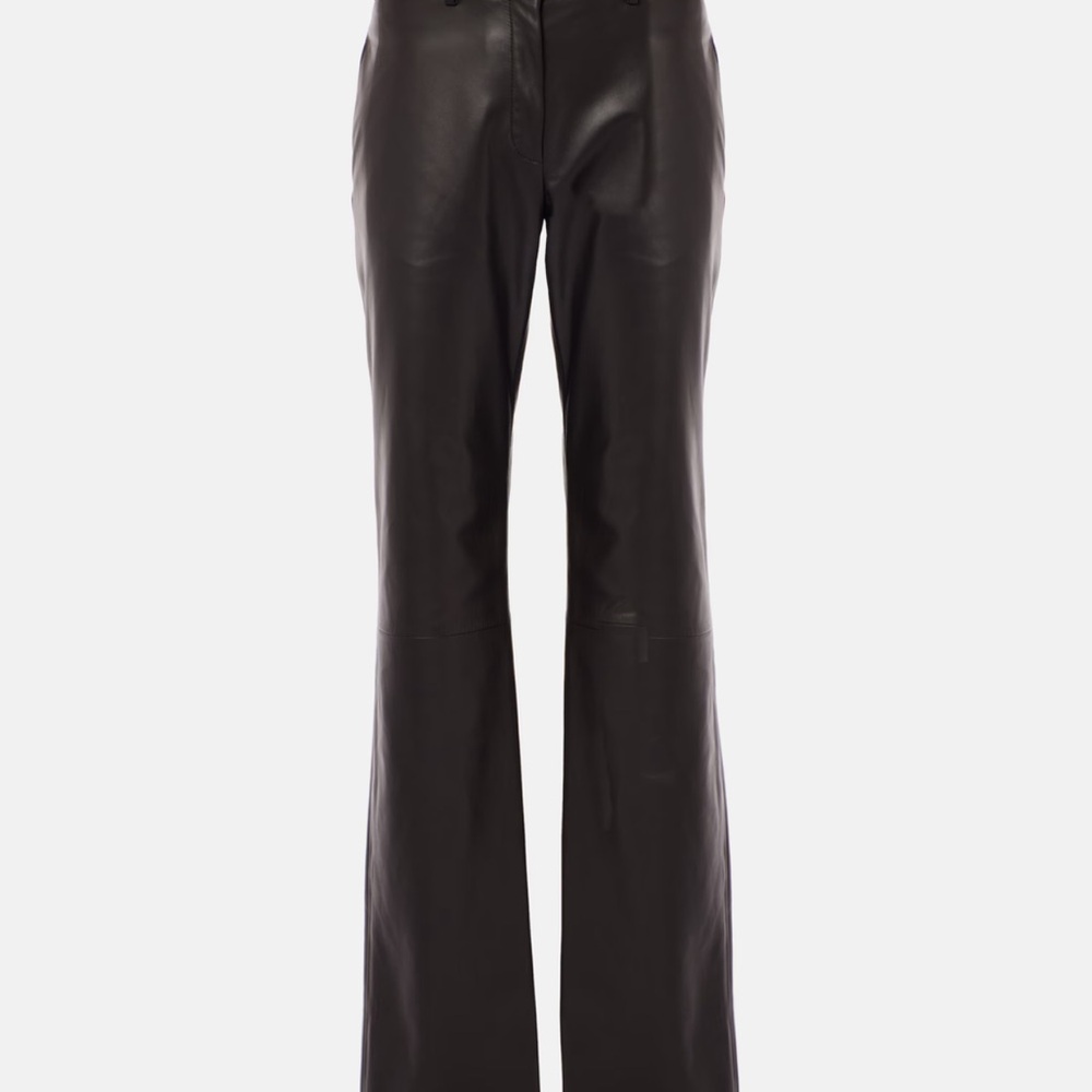 The Row Dark Brown Straight Leg Pants